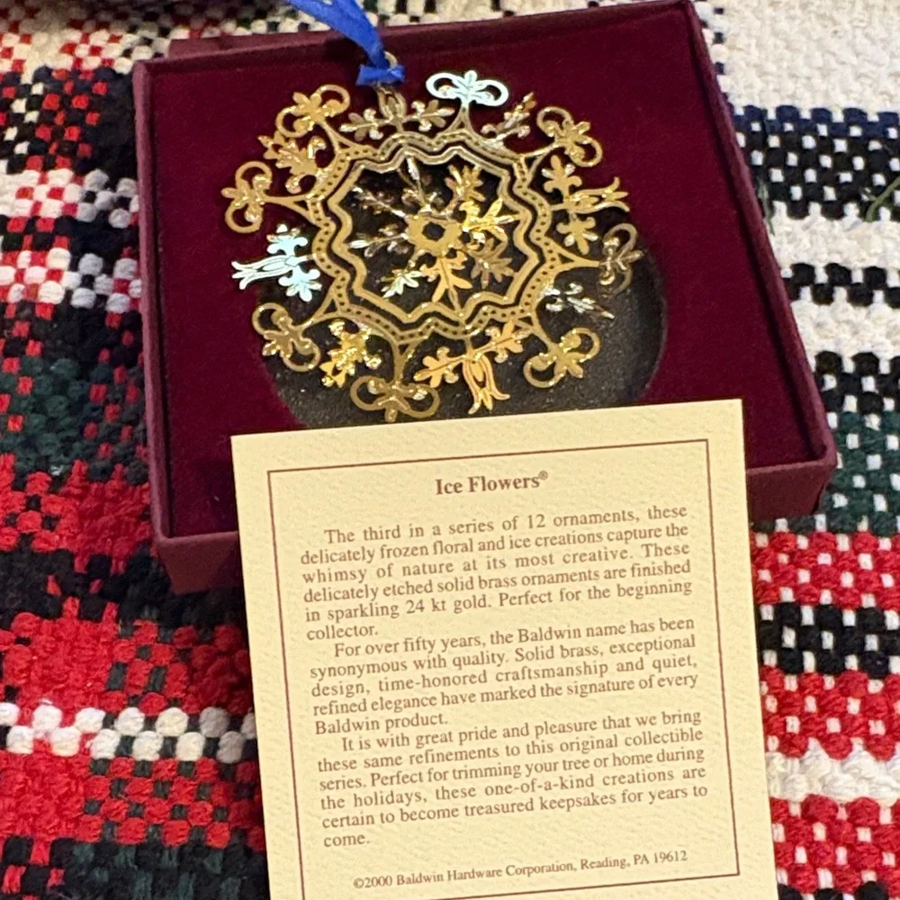 🆕BALDWIN “Grenoble” Ice Flower Brass Ornament